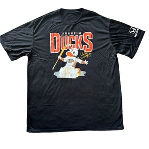 NHL Anaheim Ducks Hockey Wild Wing ‘93 XL Black Athletic Gym Material T-shirt